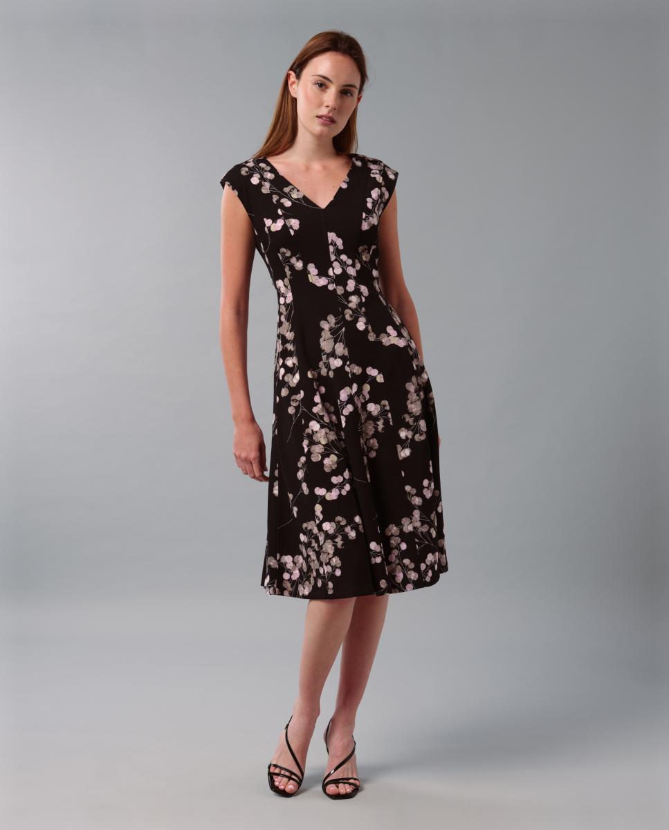 Calvin Klein - Vestido en corte evasé con print floral..