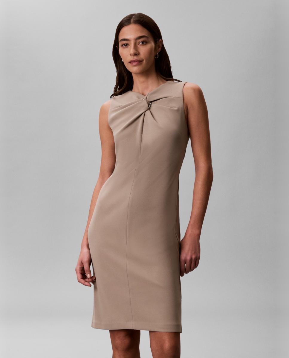 Imagem 0 de Vestido sem Mangas Scuba de Crepe