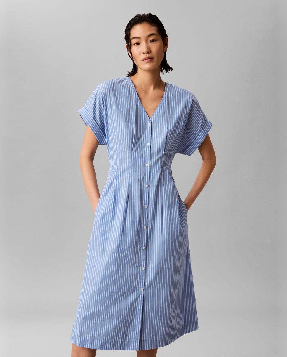 Imagem 0 de Vestido midi de popelina