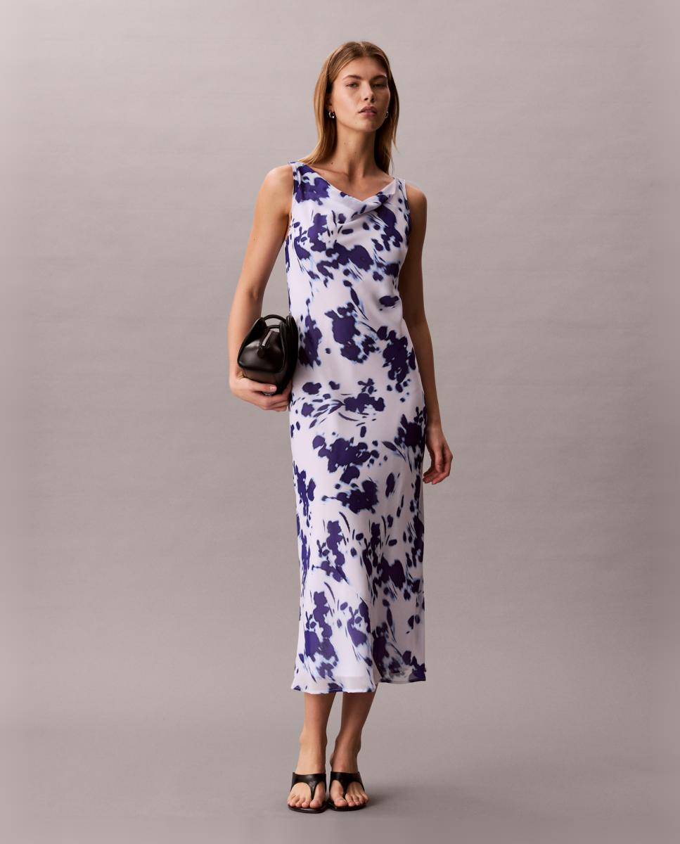 Imagem 0 de Vestido Maxi de Chiffon com Estampado