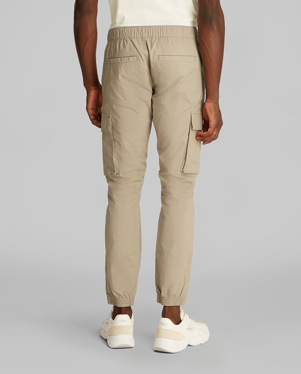 Calças Cargo Skinny com Lavagem Cinzento-3