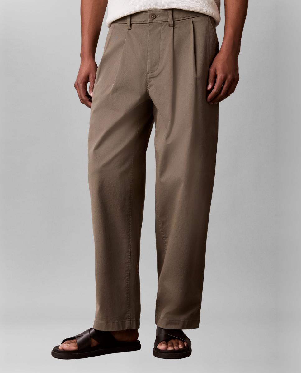 Calças Chino Straight Fit Verde-2