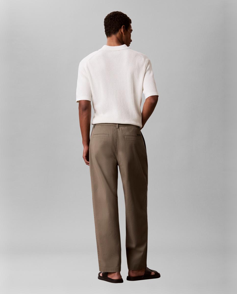 Calças Chino Straight Fit Verde-3