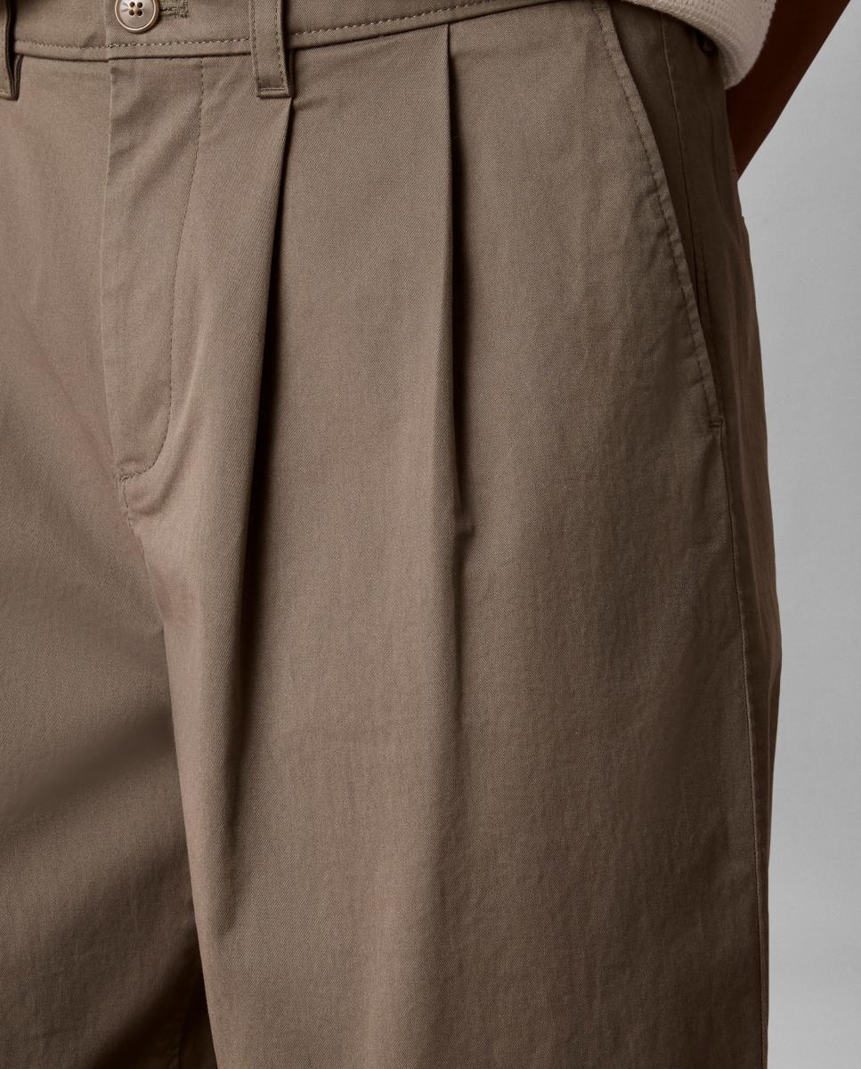 Calças Chino Straight Fit Verde-4