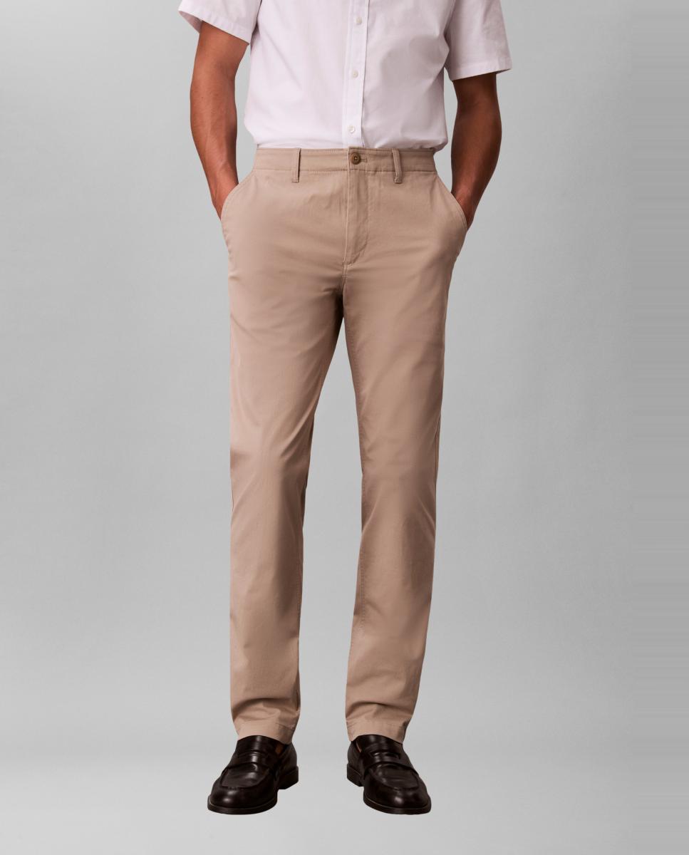 Calças Chino Slim Fit Caqui-2