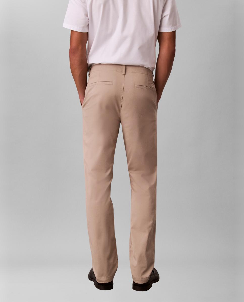 Calças Chino Slim Fit Caqui-4