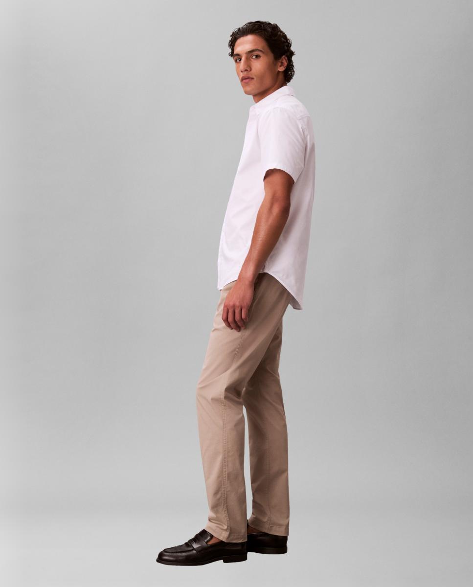 Calças Chino Slim Fit Caqui-5