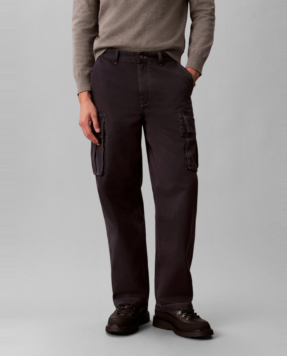 Pantalón cargo Hombre baggy de algodón - Calvin Klein Jeans - Azul marino Azul marino-2