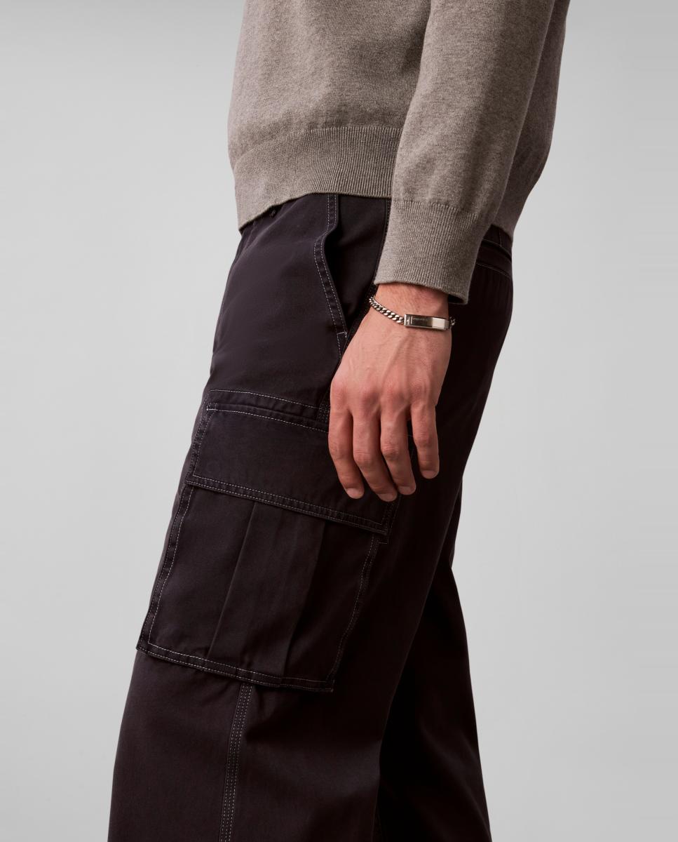 Pantalón cargo Hombre baggy de algodón - Calvin Klein Jeans - Azul marino Azul marino-4