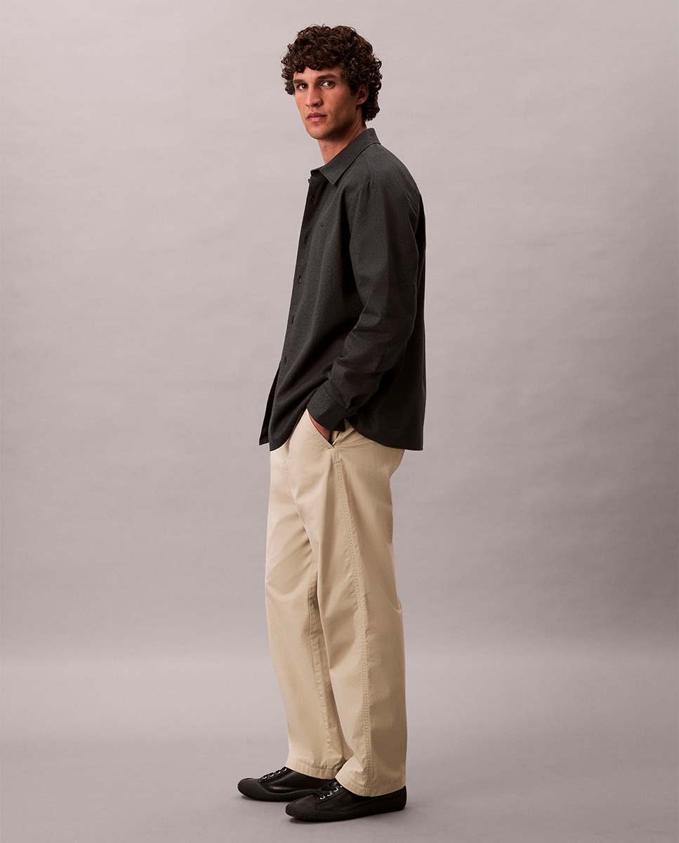 Imagen 2 de Pantalones Rectos Hombre 90S - Calvin Klein Jeans - Beige Beige