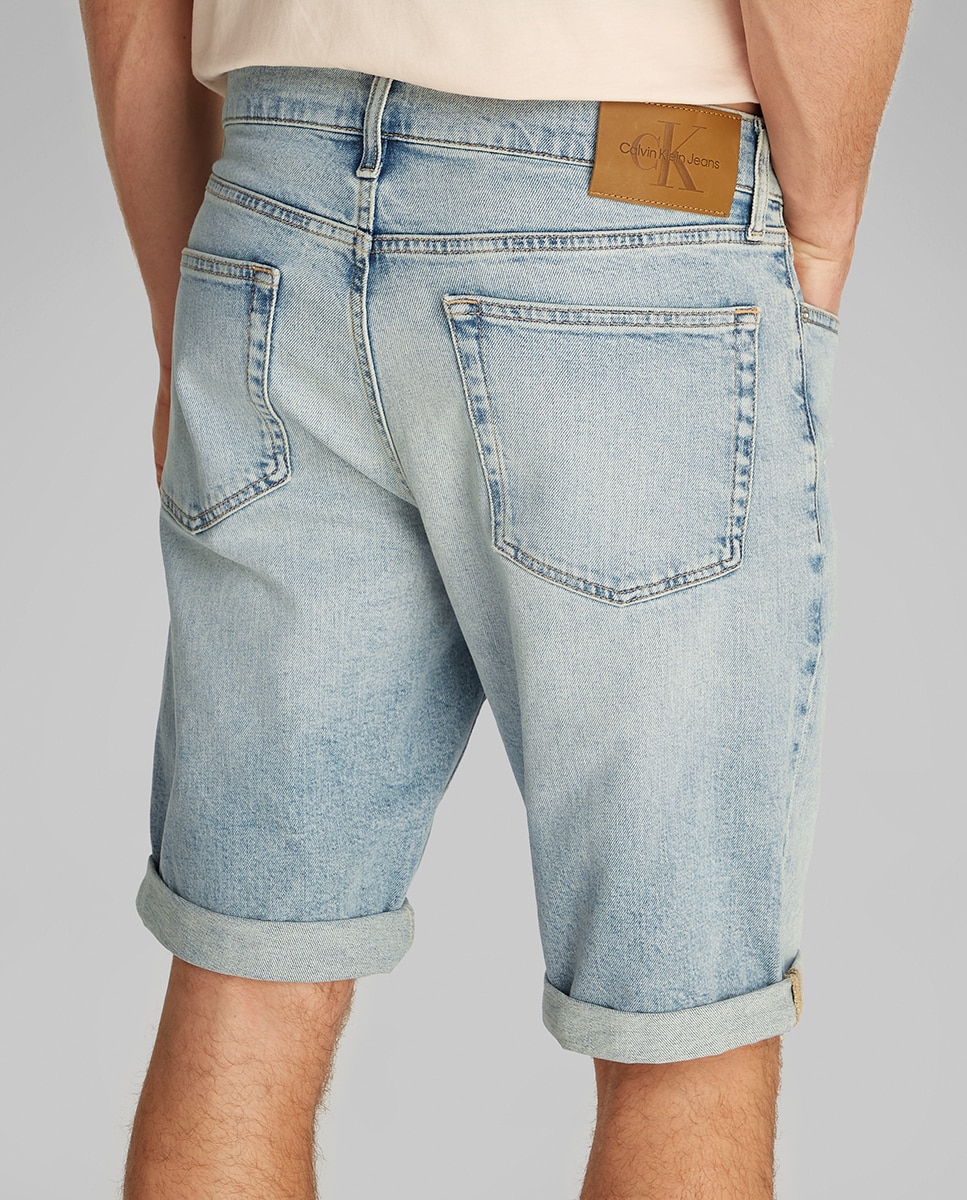 Calções de Ganga Slim Fit Azul-claro-2
