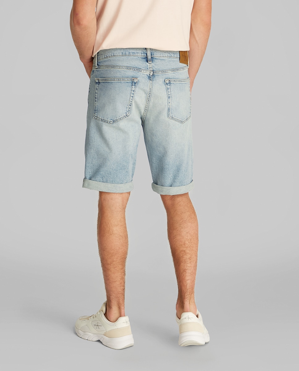 Calções de Ganga Slim Fit Azul-claro-3