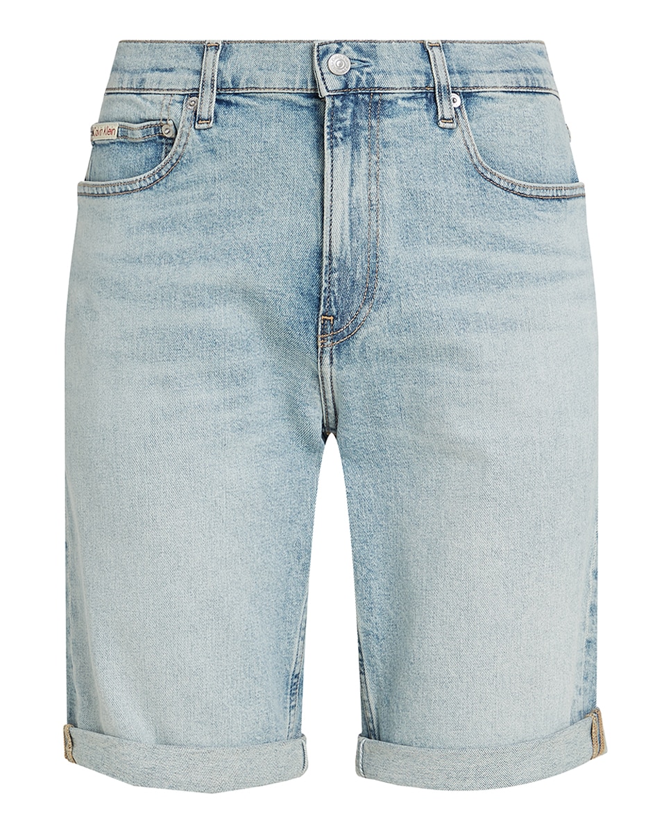 Calções de Ganga Slim Fit Azul-claro-4