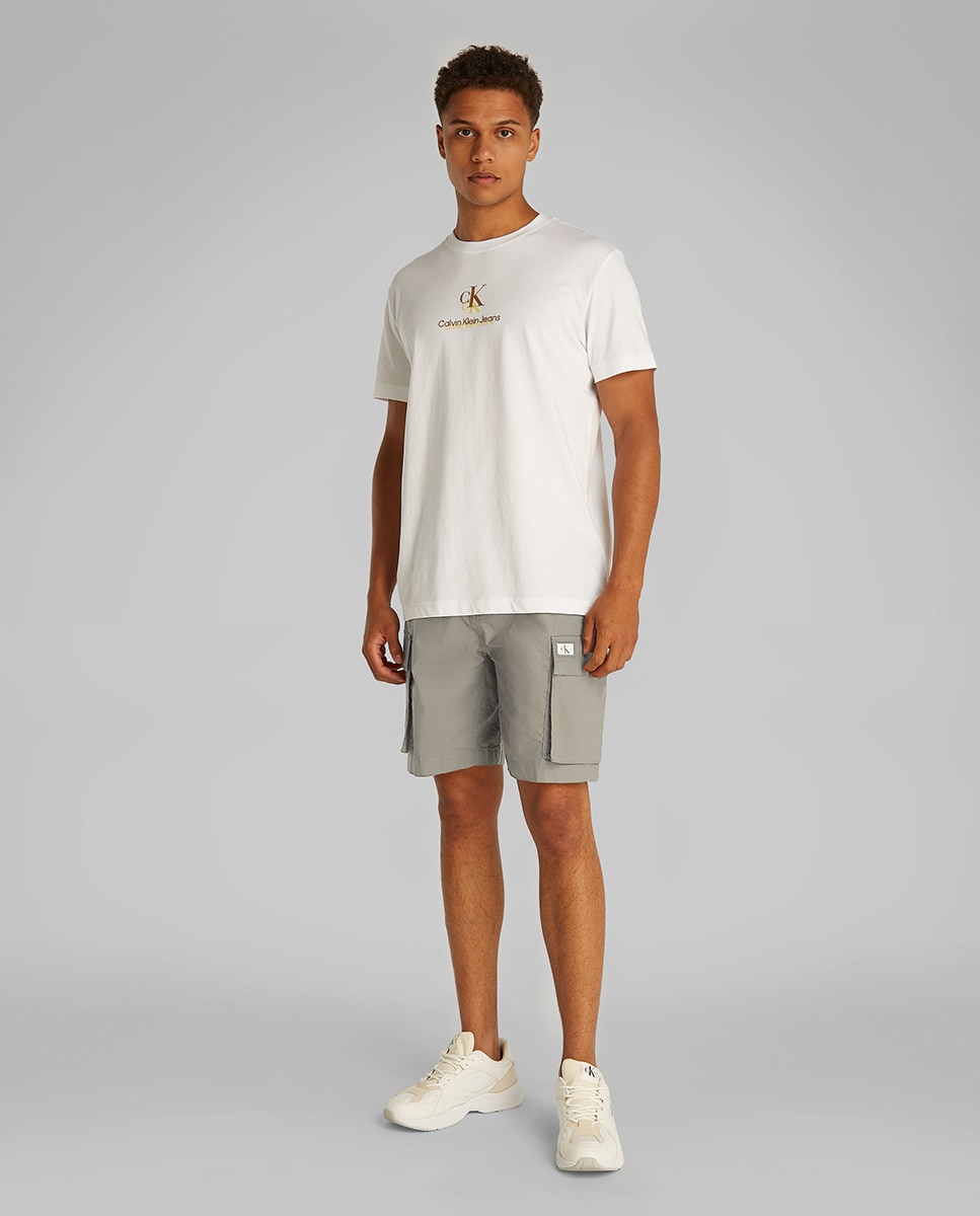 Calções Cargo Verde-escuro-1