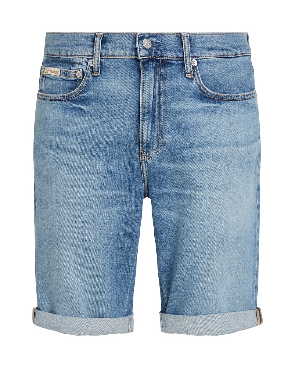 Calções de Ganga Slim Fit Azul-4
