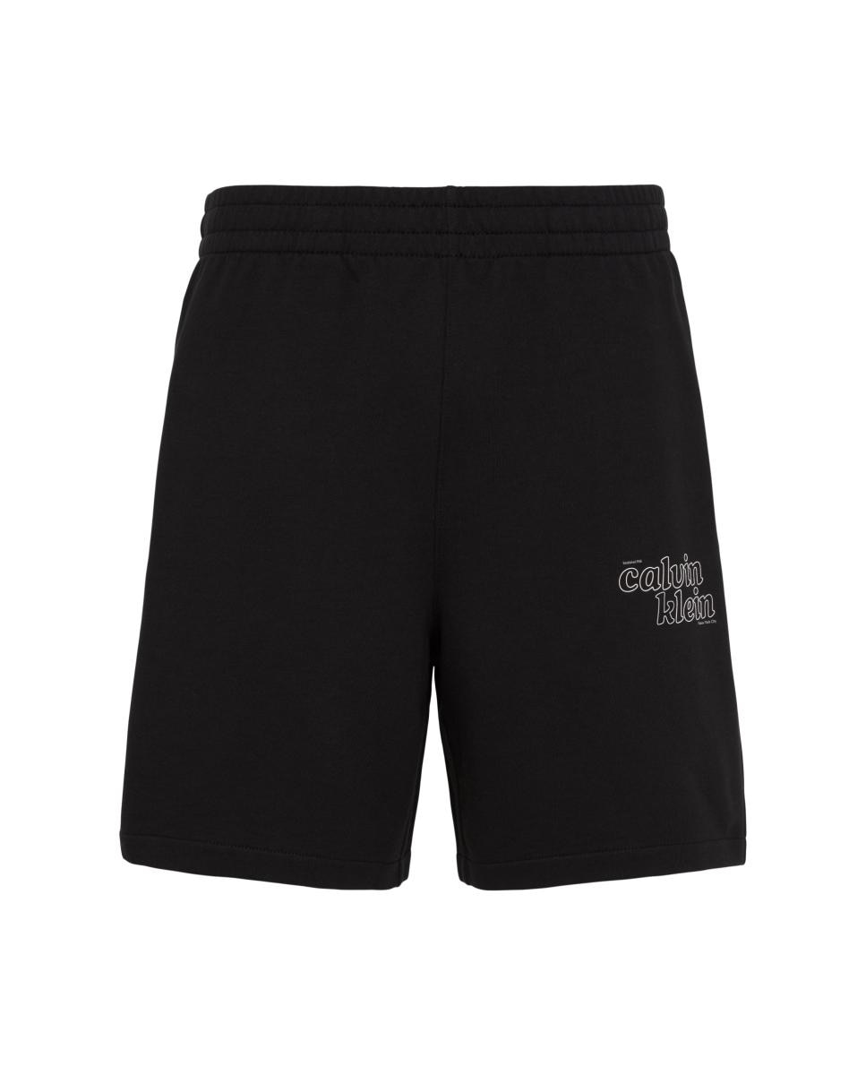 Calções com Estampado Gráfico Preto-5