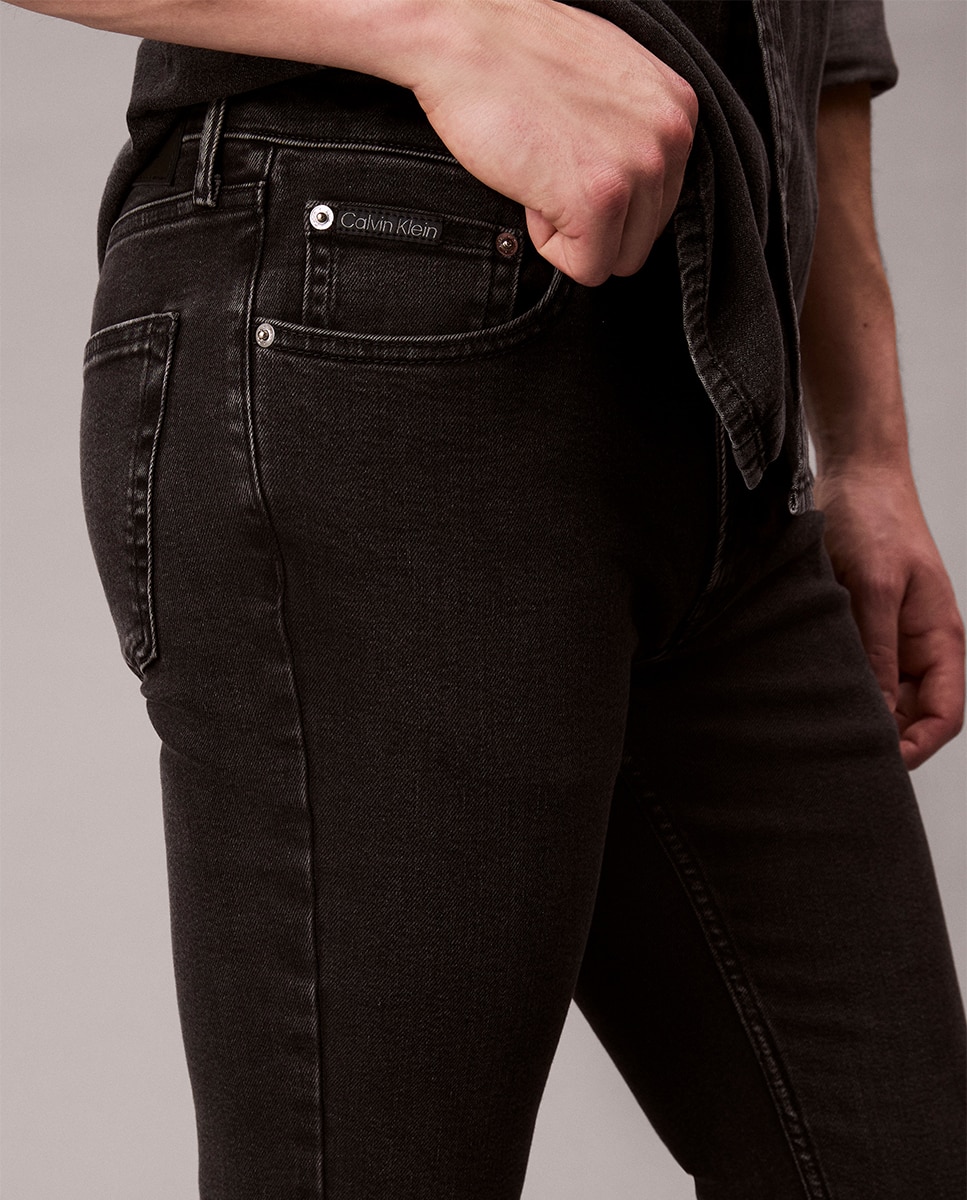 Jeans Skinny Fit Preto-4