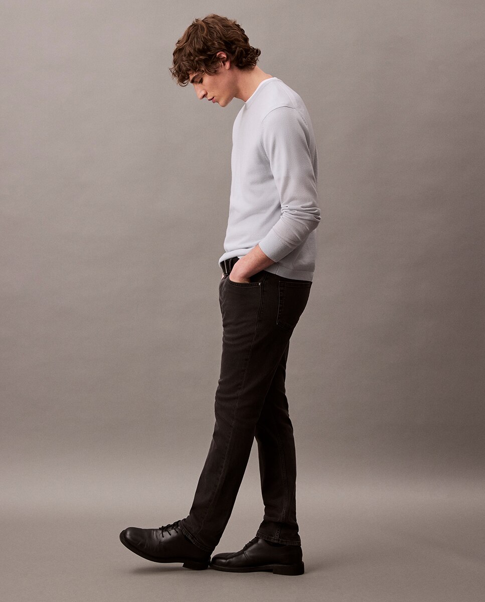 Jeans Slim Fit Preto-5