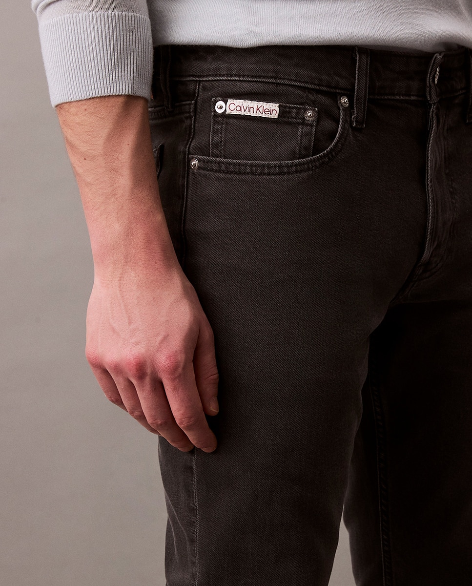 Jeans Slim Fit Preto-6