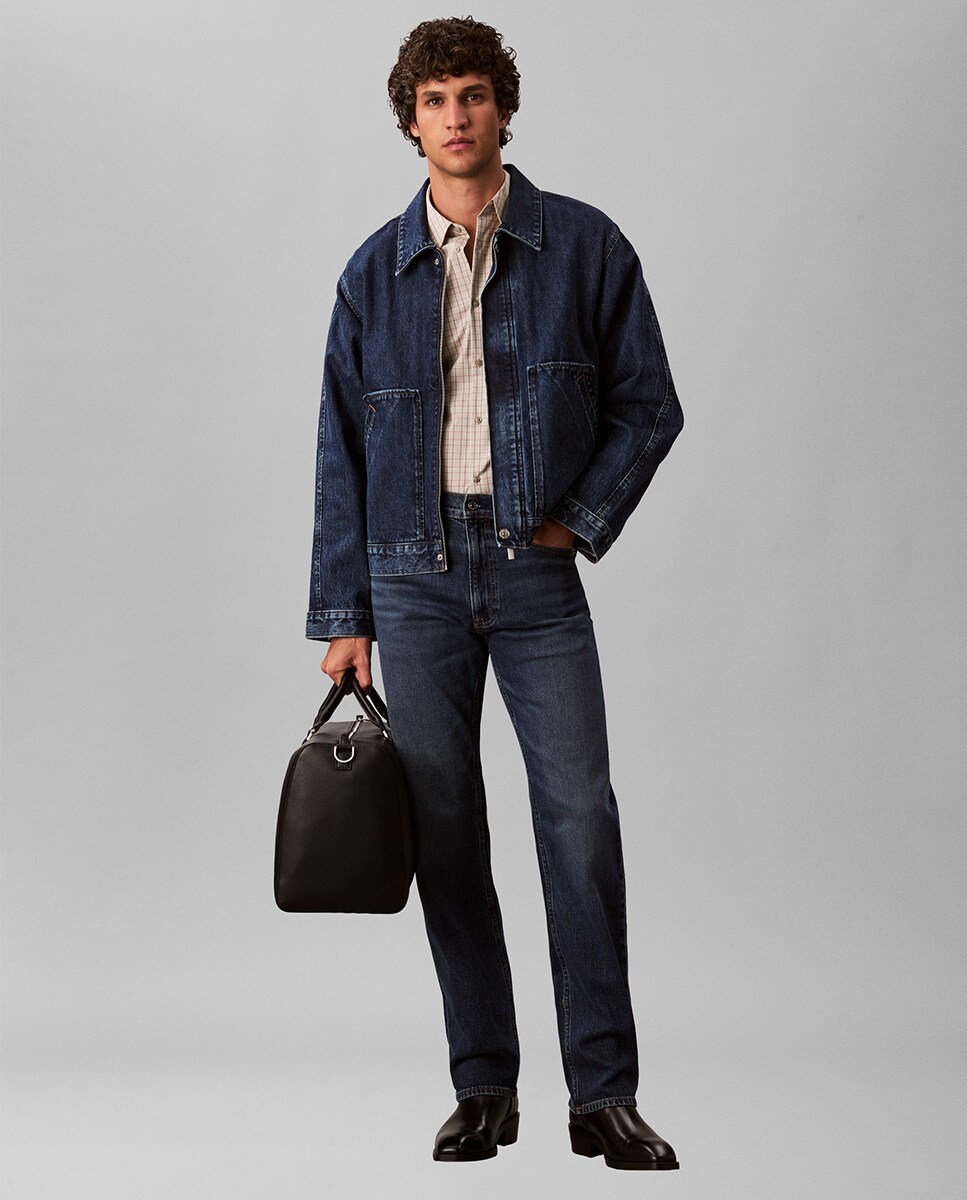 Jeans Fit Standard Straight Azul-1