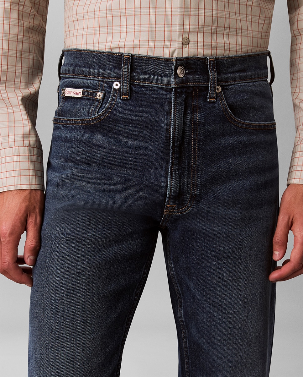 Jeans Fit Standard Straight Azul-4