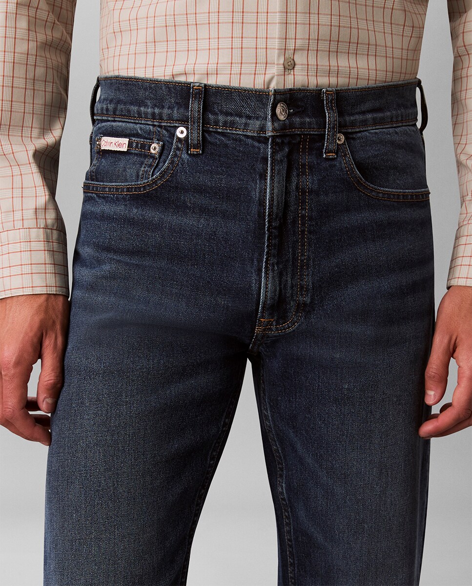 Jeans Fit Standard Straight Azul-4