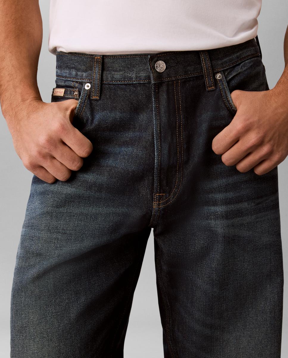 Jeans Straight Fit Azul-4