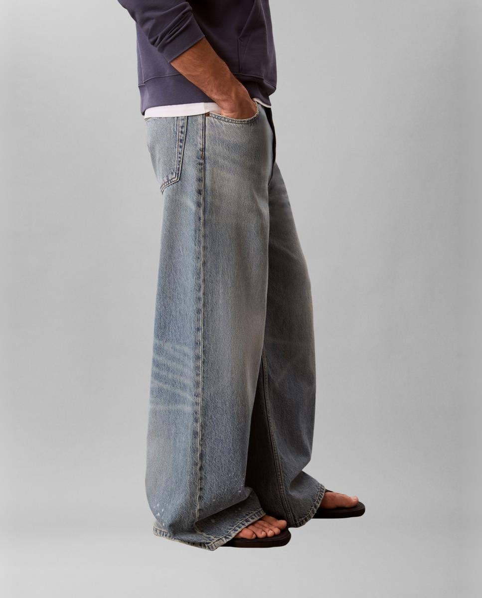 Jeans Extreme Baggy Fit Cinzento-4
