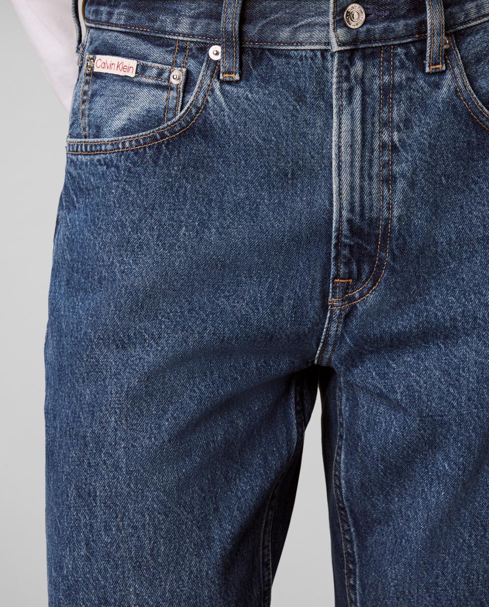 Jeans Straight Fit com Lavagem Clara 90s Azul-4