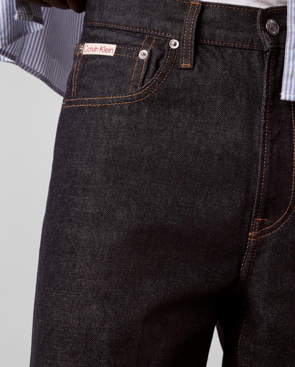 Jeans Straight Índigo Estilo 90s Azul-4