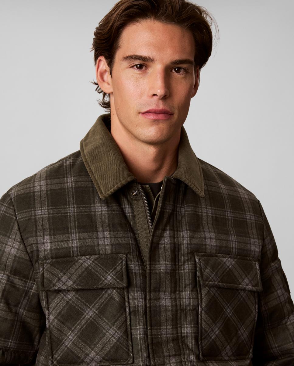 Camisa Hombre acolchada de cuadros estampados - Calvin Klein Jeans - Verde oscuro Verde oscuro-3