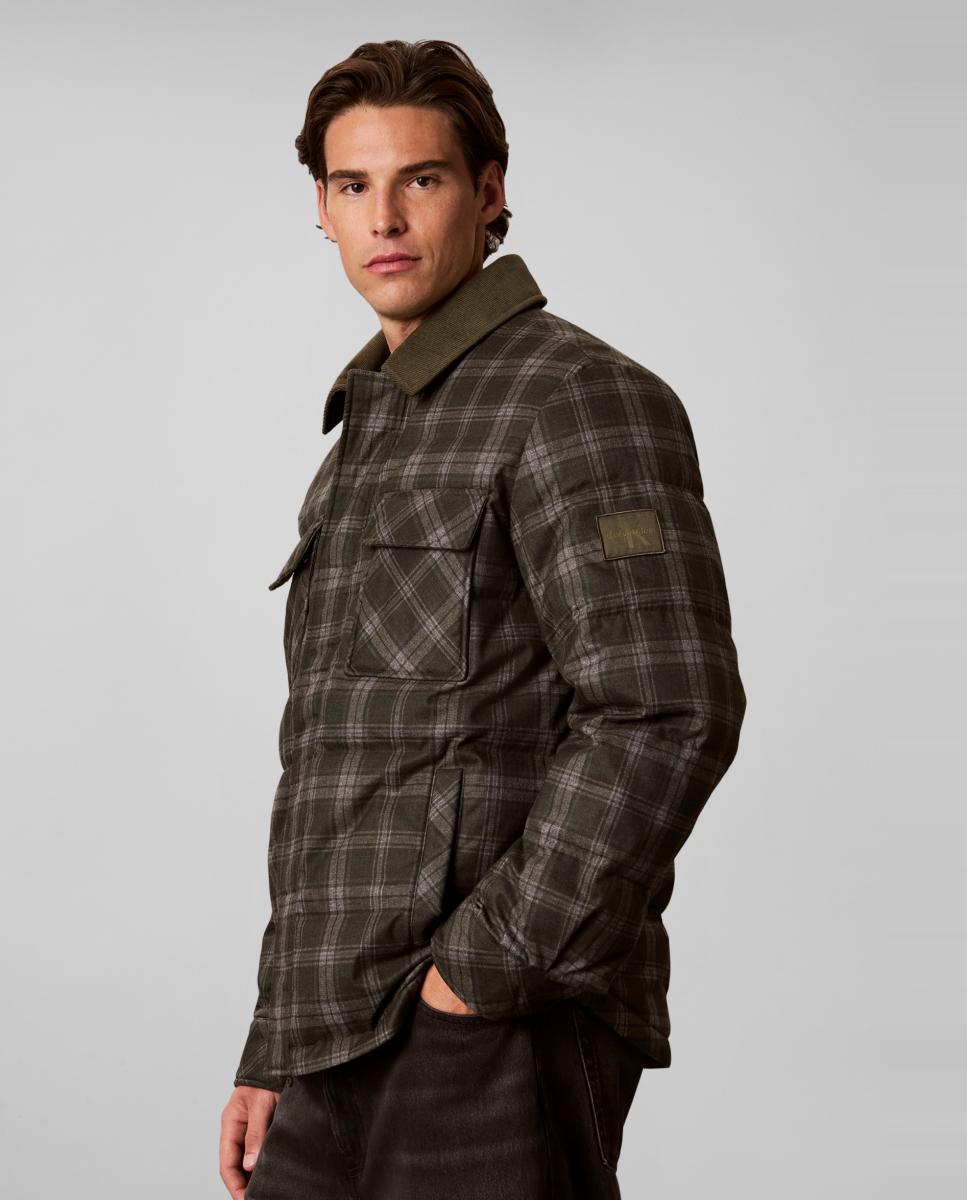 Camisa Hombre acolchada de cuadros estampados - Calvin Klein Jeans - Verde oscuro Verde oscuro-4