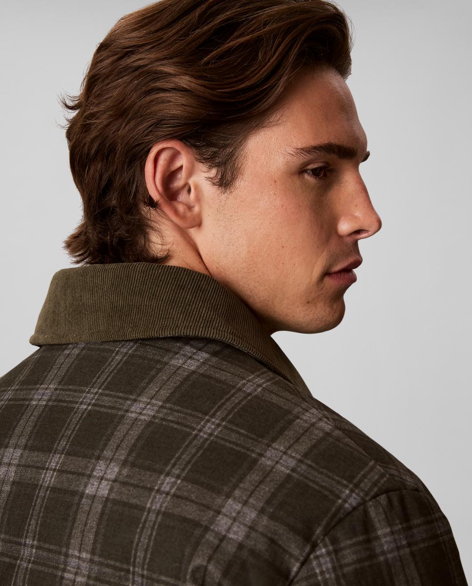 Camisa Hombre acolchada de cuadros estampados - Calvin Klein Jeans - Verde oscuro Verde oscuro-5