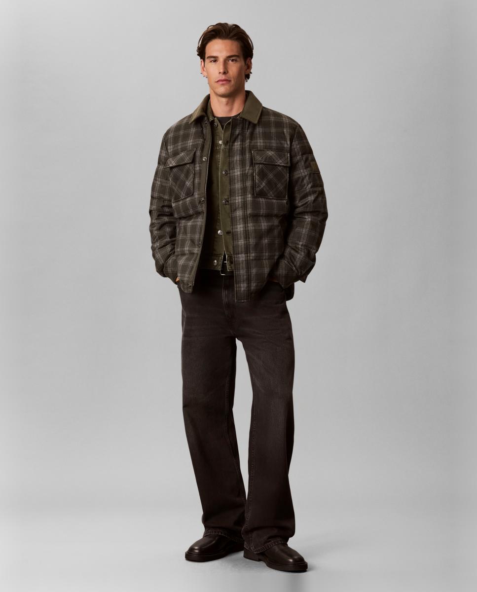 Camisa Hombre acolchada de cuadros estampados - Calvin Klein Jeans - Verde oscuro Verde oscuro-7
