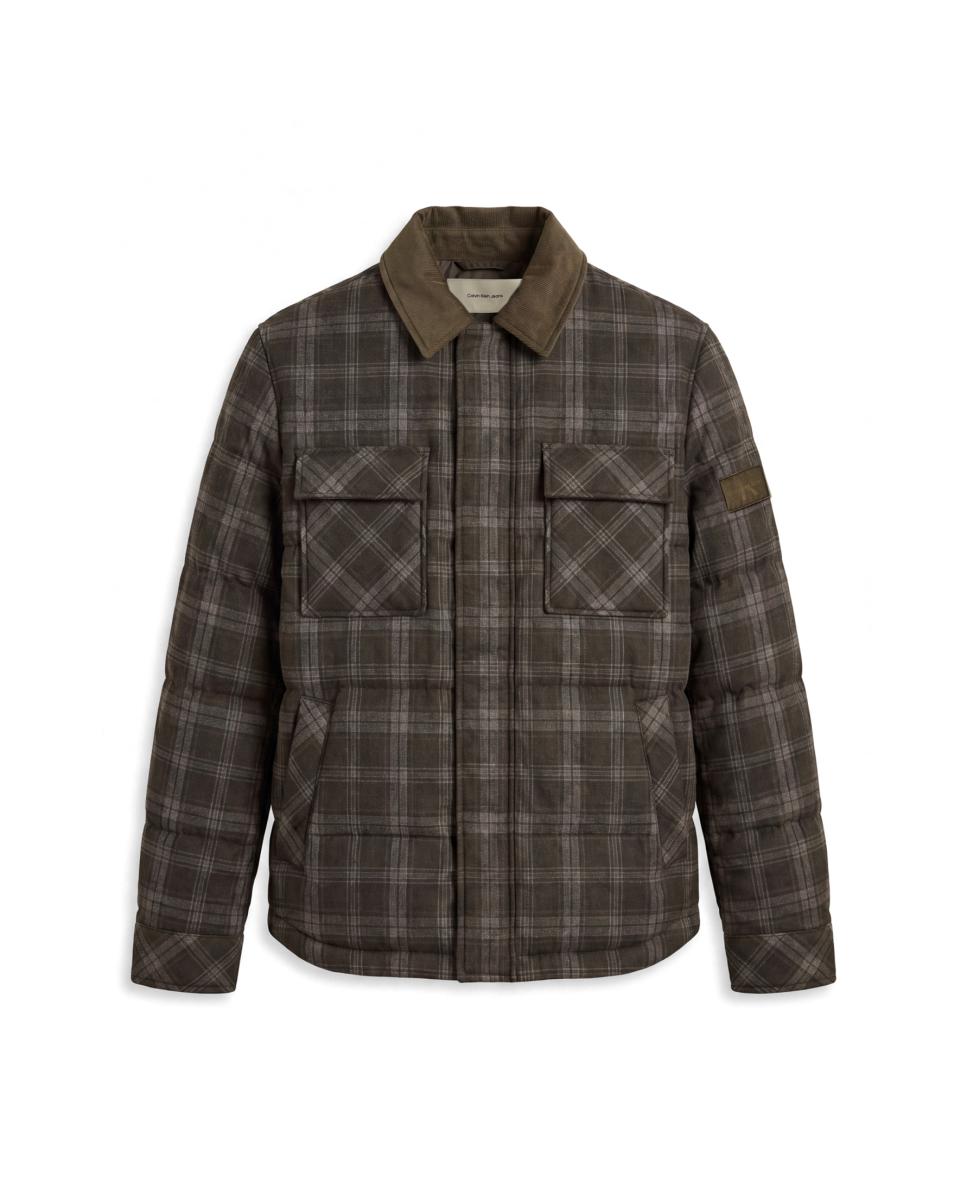 Camisa Hombre acolchada de cuadros estampados - Calvin Klein Jeans - Verde oscuro Verde oscuro-6