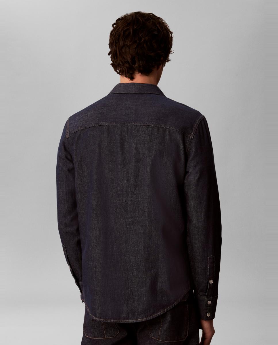 Camisa Hombre denim western índigo - Calvin Klein Jeans - Azul Azul-2