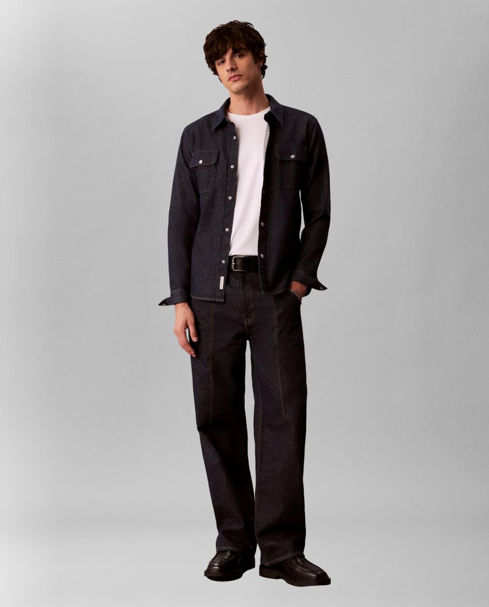 Camisa Hombre denim western índigo - Calvin Klein Jeans - Azul Azul-7