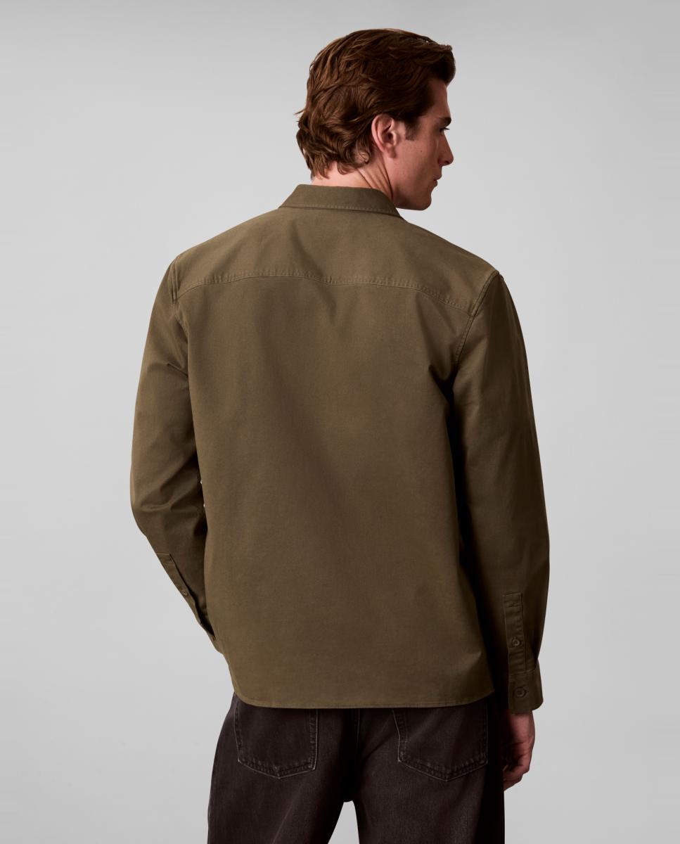 Sobrecamisa Hombre de algodón confort - Calvin Klein Jeans - Verde militar Verde militar-2