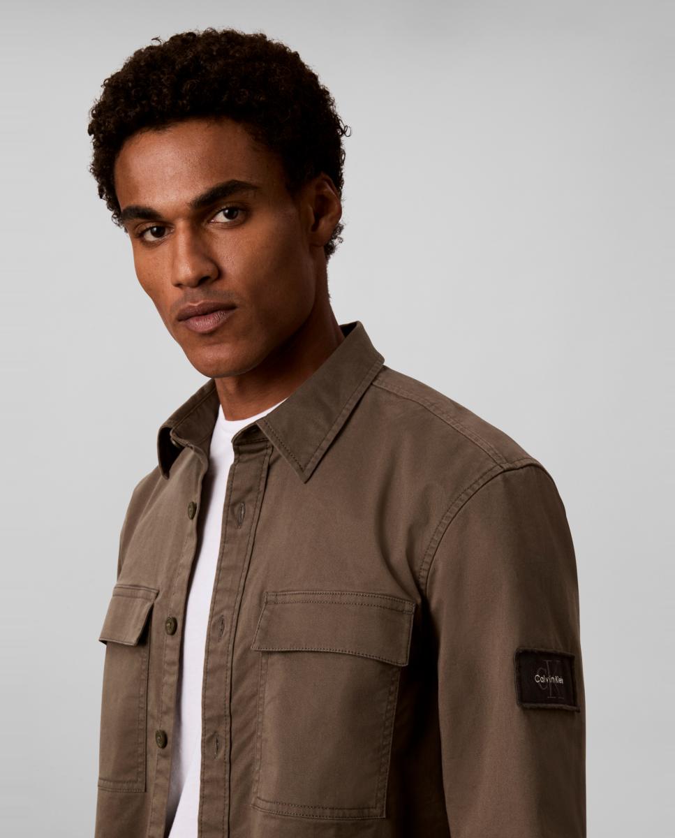 Imagen 3 de Sobrecamisa Hombre de algodón comfort - Calvin Klein Jeans - Verde militar Verde militar