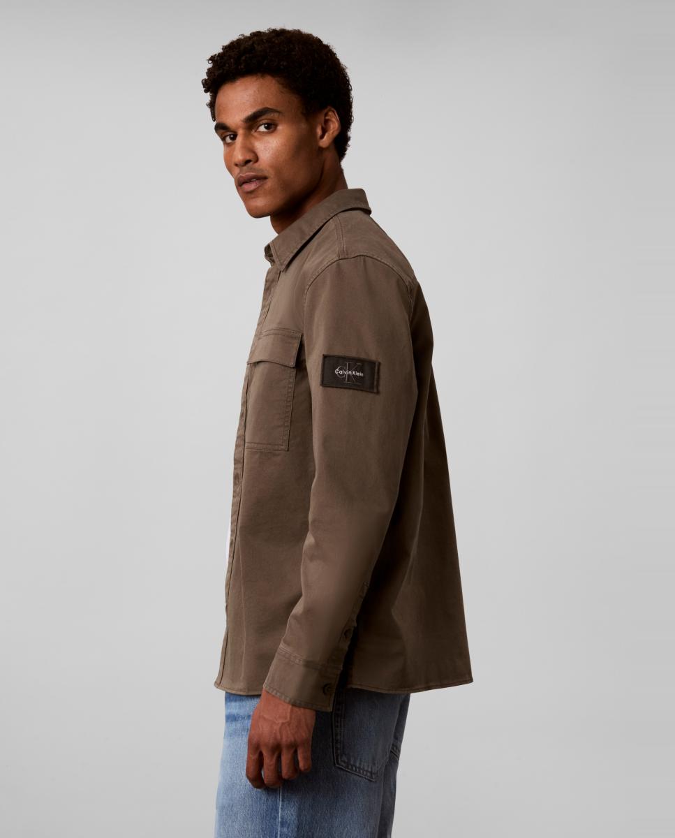 Imagen 4 de Sobrecamisa Hombre de algodón comfort - Calvin Klein Jeans - Verde militar Verde militar