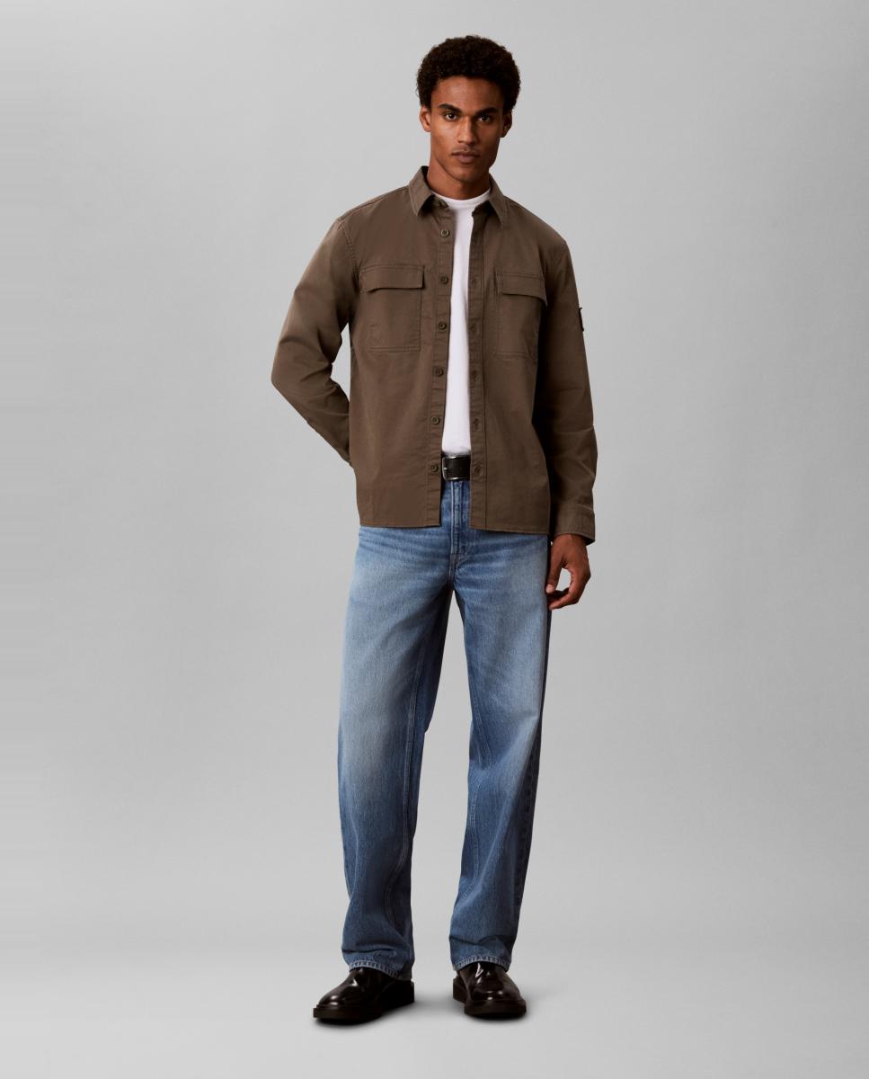 Imagen 6 de Sobrecamisa Hombre de algodón comfort - Calvin Klein Jeans - Verde militar Verde militar