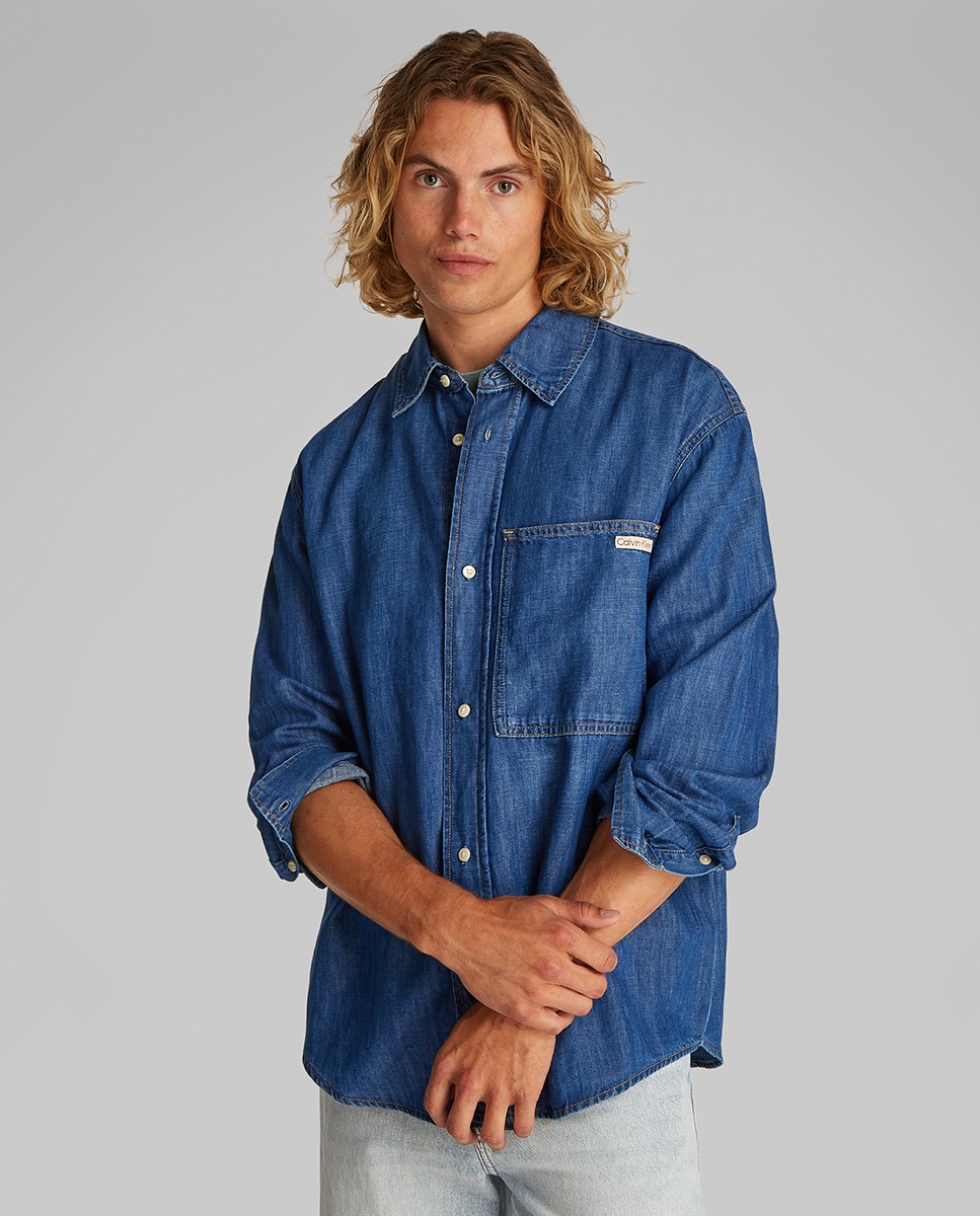 Camisa de Ganga Regular Fit Azul-1