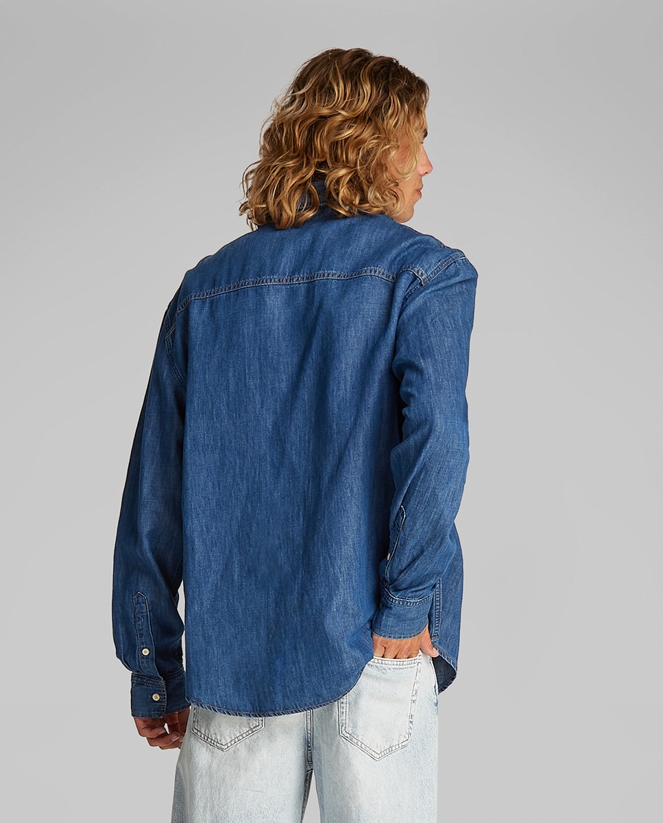 Camisa de Ganga Regular Fit Azul-2