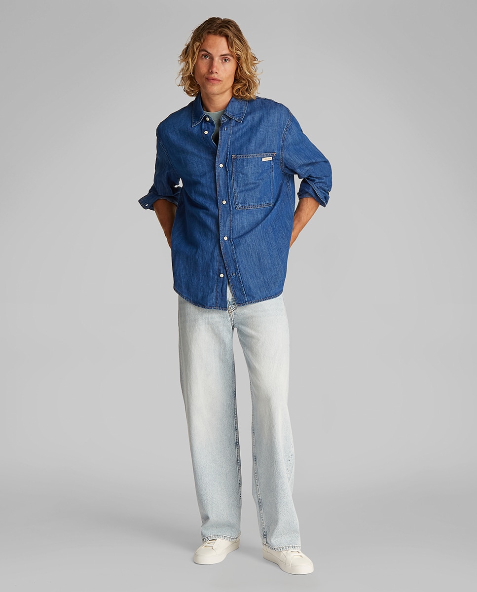 Camisa de Ganga Regular Fit Azul-4