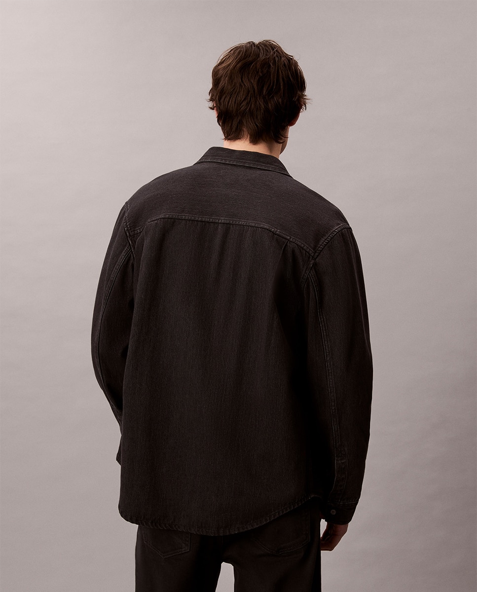 Camisa Hombre Clásica Manga Larga - Calvin Klein Jeans - Negro Negro-2