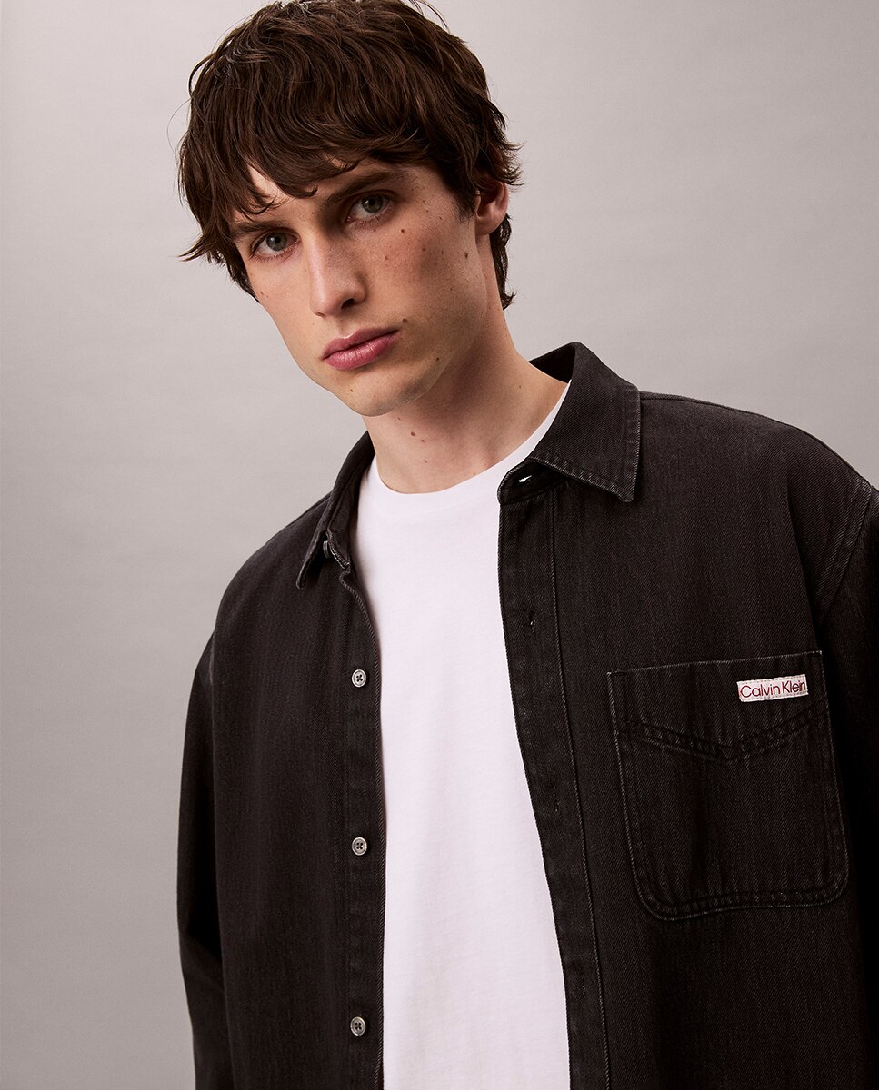 Camisa Hombre Clásica Manga Larga - Calvin Klein Jeans - Negro Negro-3
