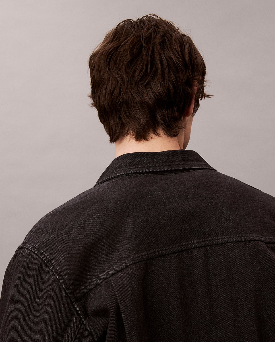Camisa Hombre Clásica Manga Larga - Calvin Klein Jeans - Negro Negro-4