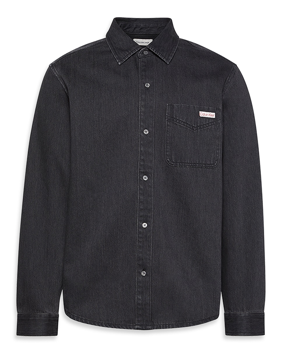 Camisa Hombre Clásica Manga Larga - Calvin Klein Jeans - Negro Negro-6