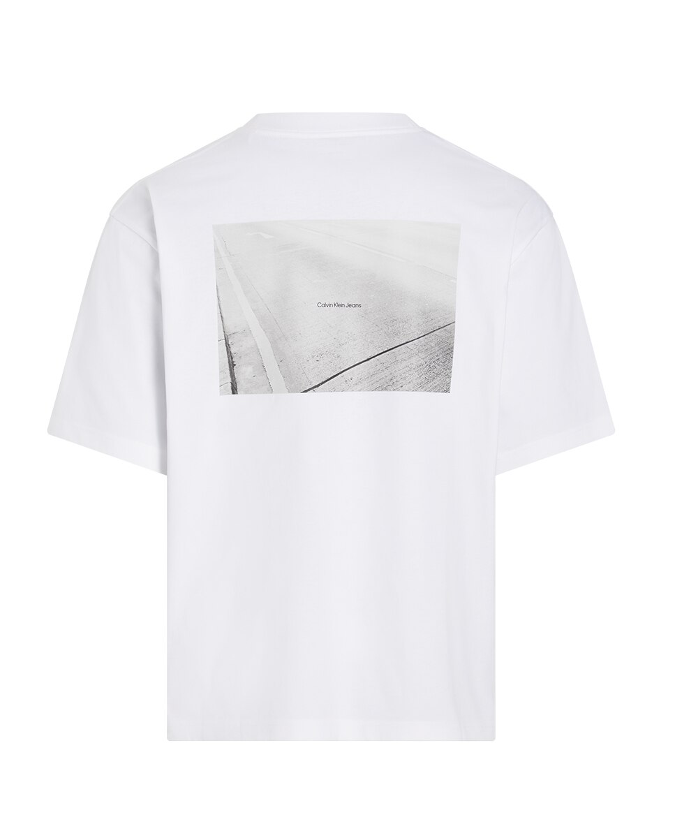 T-shirt de Manga Curta com Costas Estampadas Branco-6