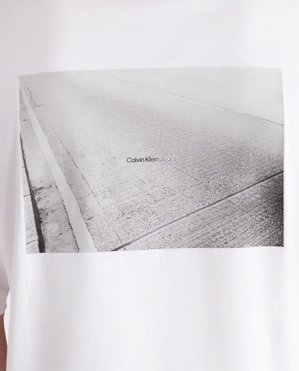 T-shirt de Manga Curta com Costas Estampadas Branco-8